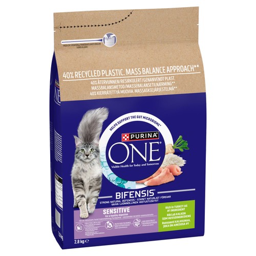 Purina ONE Sensitive Dry Cat Food Turkey and Rice