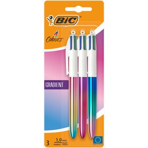 BIC 4 Colours Smooth Gradient Retractable Ballpoint Pens