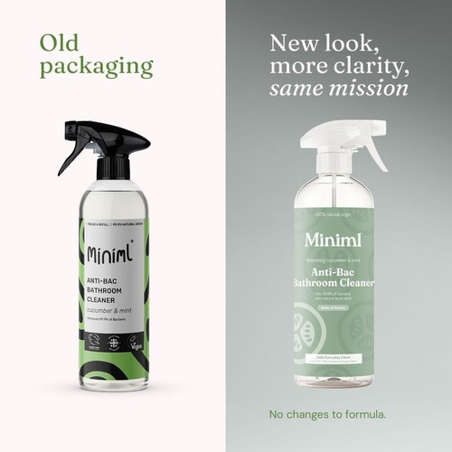 Miniml Cucumber & Mint  Anti-Bac Bathroom Cleaner Spray