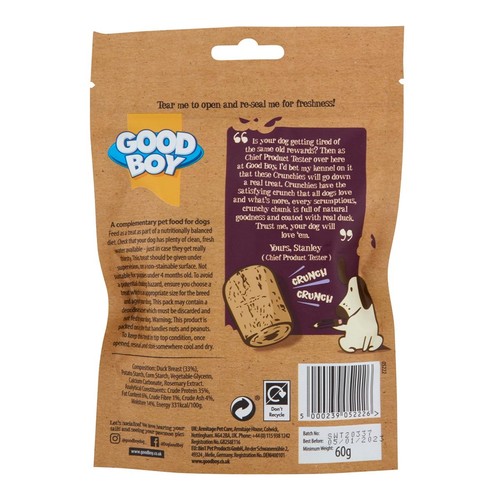 Good Boy Crunchies Duck Reward Dog Treats