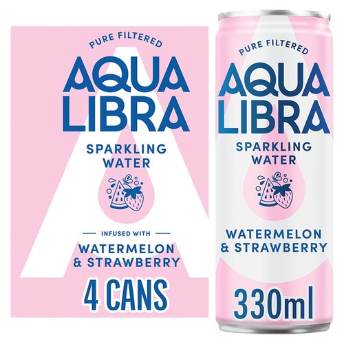 Aqua Libra Watermelon & Strawberry Sparkling Water