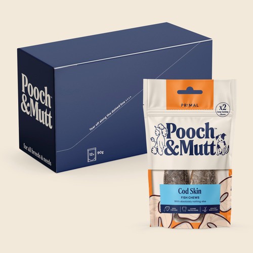 Pooch and Mutt Long-Lasting Fish Hide Chews