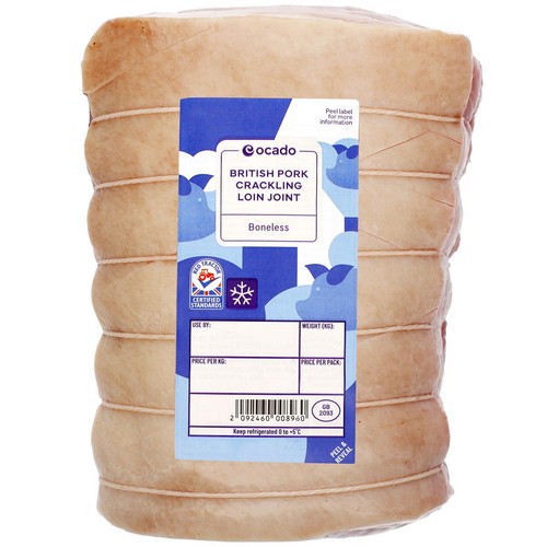 Ocado British Pork Crackling Loin Joint Boneless
