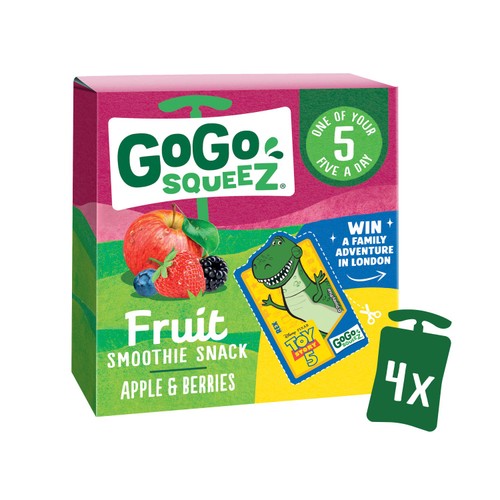 GoGo squeeZ Fruit Smoothie Snack Apple & Berries