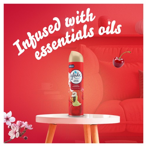 Glade Aerosol Air Freshener Floral Cherries 300ml