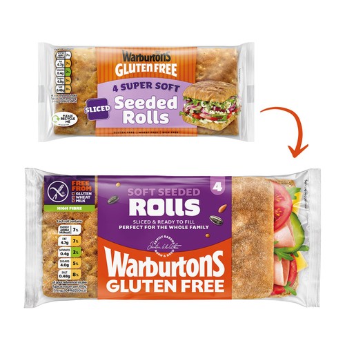 Warburtons Gluten Free Seeded Rolls