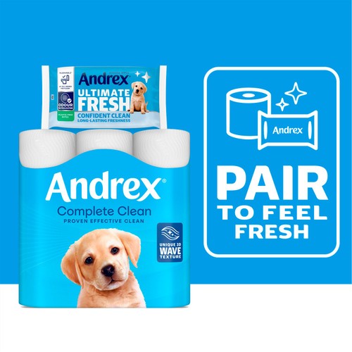 Andrex Ultimate Fresh Wipes Odour Control Quad Pack Moist Tissues
