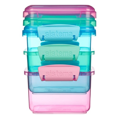 Sistema Lunch Containers 400ml 3 Pack Leakproof Storage