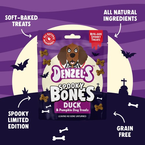 Denzel's Spooky Bones - Duck & Pumpkin Dog Treats
