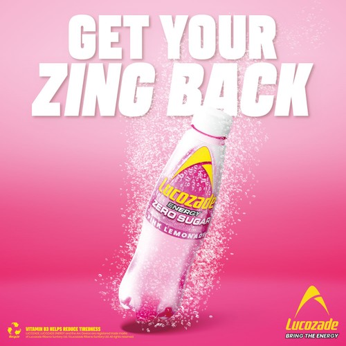 Lucozade Energy Zero Pink Lemonade