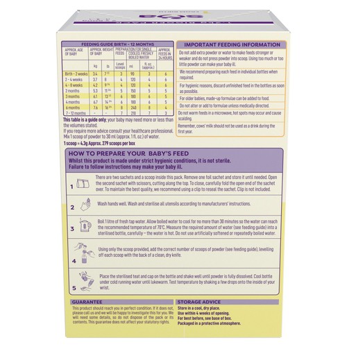 SMA Stage 1 First Infant Baby Milk Formula Powder from birth 1.2kg