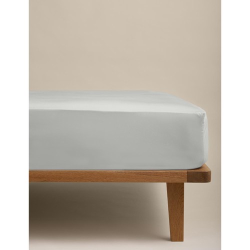 M&S Egyptian Cotton 230TC Fitted Sheet, King, Dove