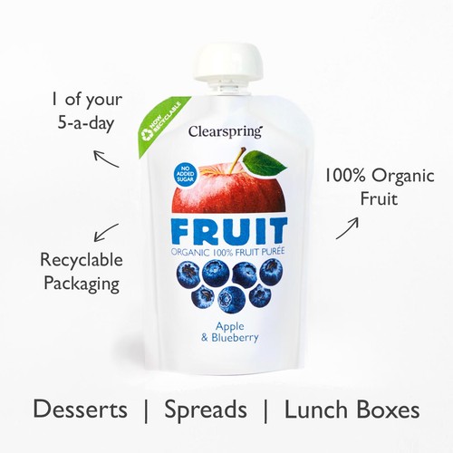 Clearspring Organic FRUIT Puree - Apple & Blueberry