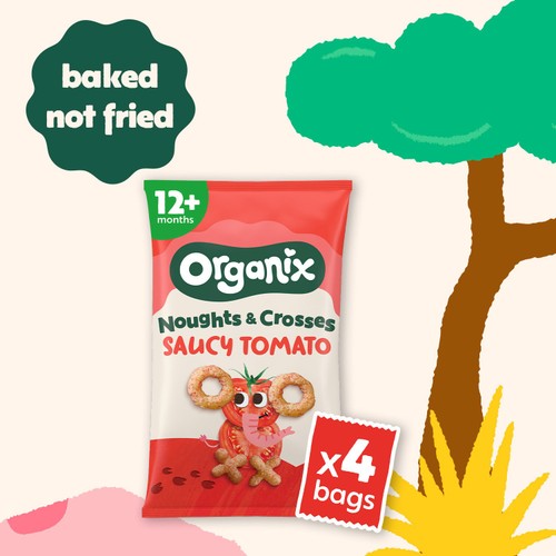 Organix Tomato Noughts & Crosses Baby Snack Multipack 12+ Months