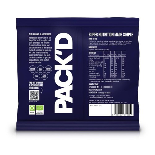 PACK'D Organic Blackberries
