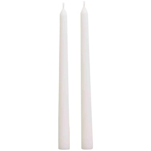 M&S Tapered Dinner Candles, White