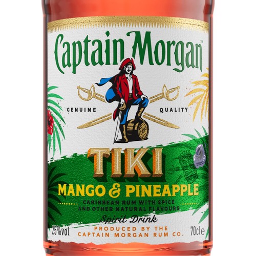 Captain Morgan Tiki Pineapple and Mango Rum Based Spirit Drink