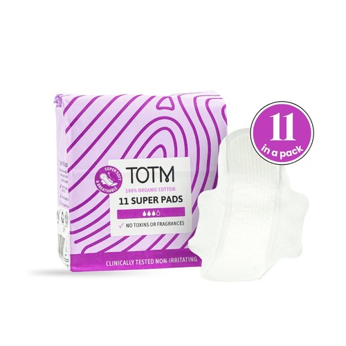 TOTM Organic Cotton Pads Super Flow