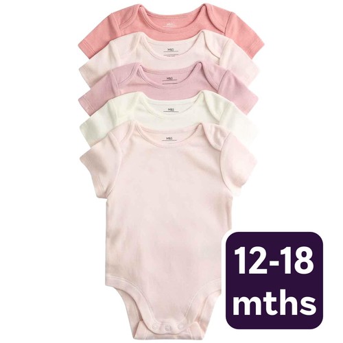M&S Plain Sleepsuit, 12-18 Months, Pink