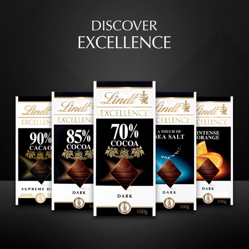 Lindt Excellence Intense Dark 90% Cocoa Chocolate Bar