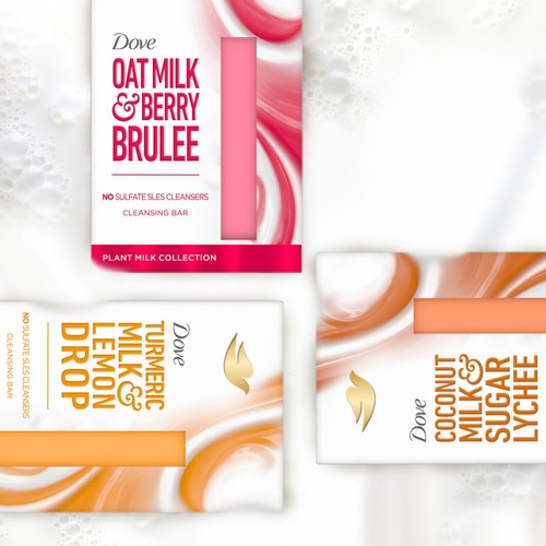 Dove Beauty Oat Milk & Berry Brulee Soap Bar