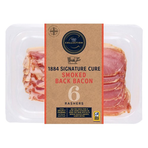 M&S Collection British Free Range1884 Signature Cured Smoked Back Bacon