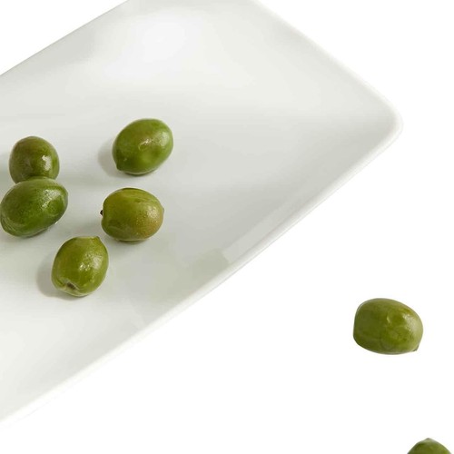 M&S Maxim Small Rounded Rectangular Platter, One Size, White