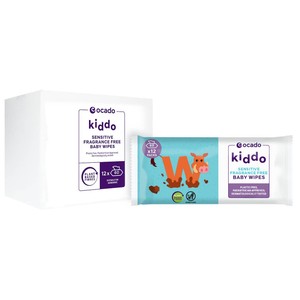 Ocado Kiddo Sensitive Fragrance Free Baby Wipes, Jumbo