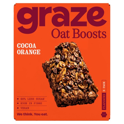Graze Cocoa Orange Oat Boosts Flapjack Snack