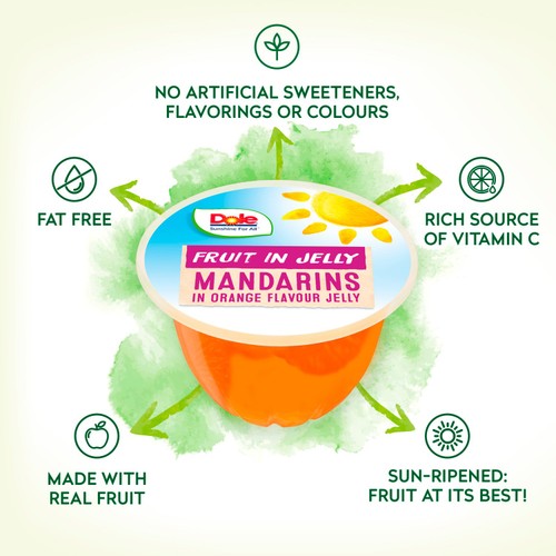 Dole Mandarins In Orange Jelly Pots Multipack
