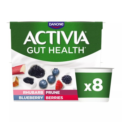 Activia Rhubarb Prune Blueberry Berries Multipack Fruit Yoghurt