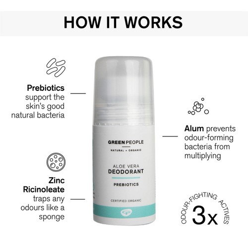 Green People Organic Roll On Deodorant Aloe Vera, Vegan