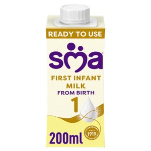 SMA First Infant Baby Milk From Birth Ready-To-Use Formula 200ml