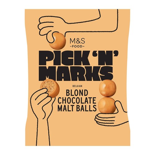 M&S Pick n Marks Blond Chocolate Malt Balls