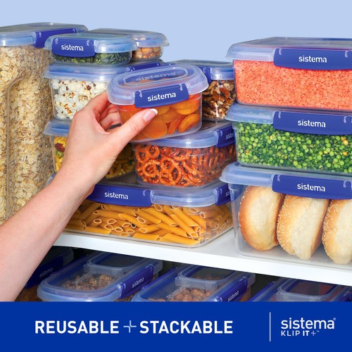 Sistema Klip It Plus Food Containers Starter Set 6 Pack Airtight