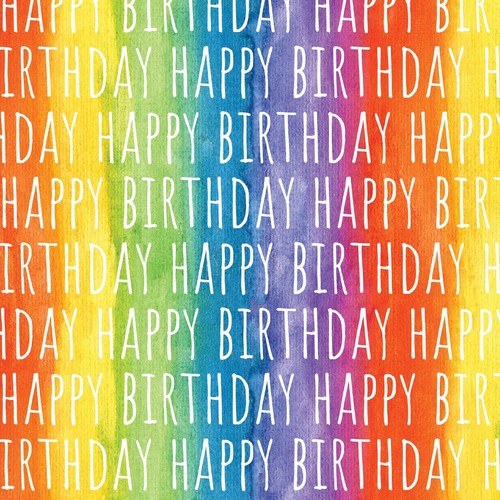 Rainbow Birthday Gift Wrap Sheets