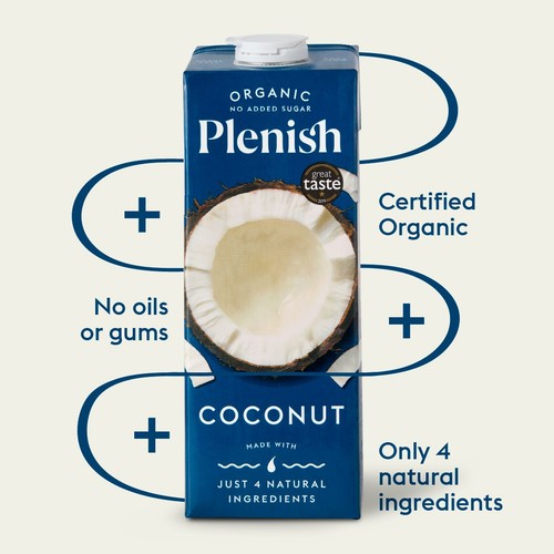 Plenish Organic Coconut Unsweetened Drink Long Life