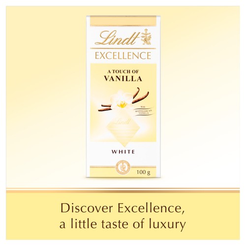 Lindt Excellence Natural Vanilla White Chocolate Bar
