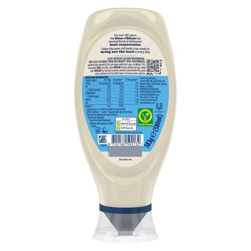 Hellmanns Light Squeezy Mayonnaise