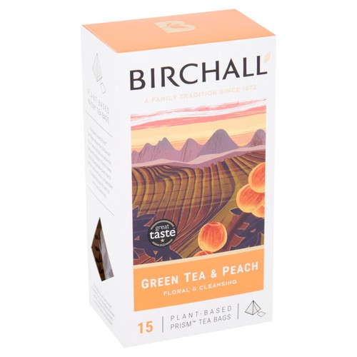 Birchall Green Tea & Peach Tea Bags