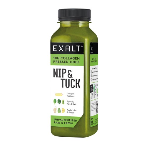 EXALT Nip & Tuck Cold-Pressed Green Juice with Collagen