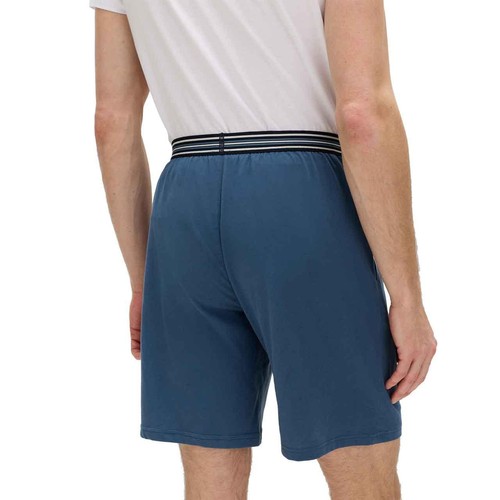 M&S Mens Pure Cotton Jersey Pyjama Shorts, M, Blue Mix