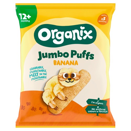 Organix Banana Weaning Wands Baby Snack 12+ Months