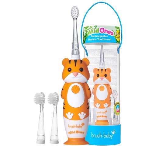 Brush-Baby Kids WildOnes Electric Toothbrush Toby Tiger Brush-Baby Kids WildOnes Electric Toothbrush Toby Tiger