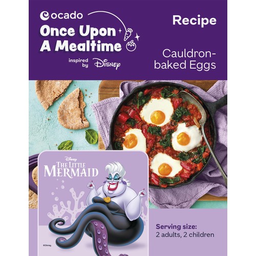 Disney's Little Mermaid- themed Shakshuka recipe card