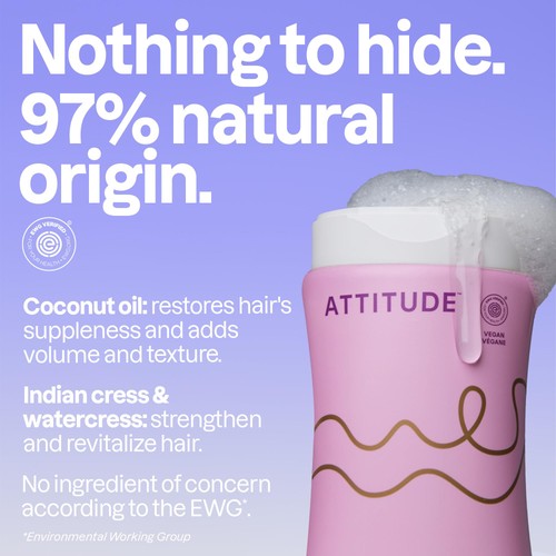 ATTITUDE Super Leaves Shampoo Amplifying - Coconut Oil