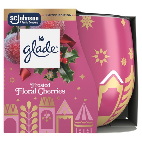 Glade Festive Candle Frosted Floral Cherries