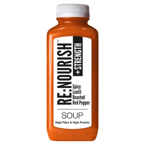 RENOURISH Strength Spicy Lentil & Pepper, High Protein & High Fibre Soup