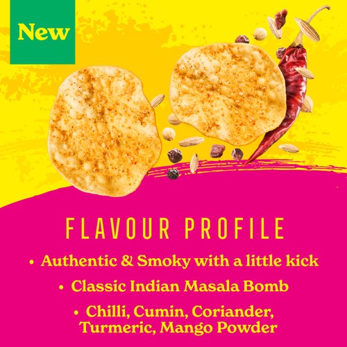 Rajah Magic Masala Mini Poppadoms Snacks 70g
