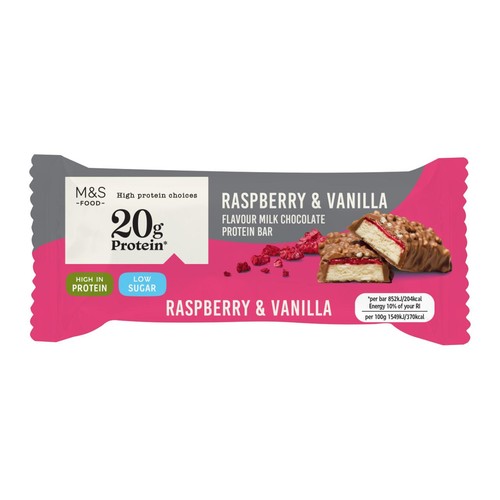 M&S Raspberry & Vanilla Chocolate Protein Bar